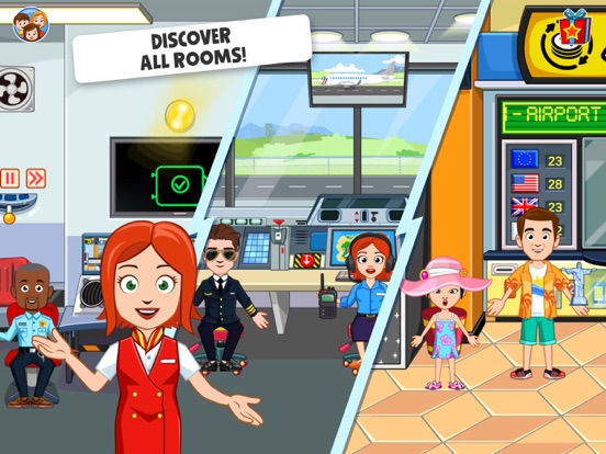 My Town Airport - Fly & Travel iPad screenshot 6 - Education app