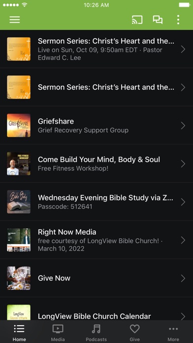LongView Bible Church Screenshot