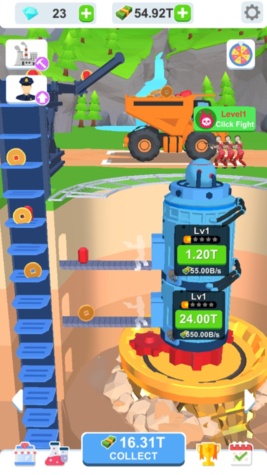 #4. Idle Dig Factory (iOS) 来自: Solid Games