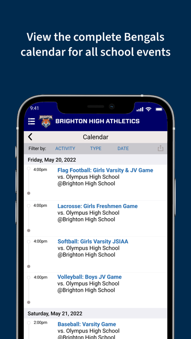 Brighton High Athletics Screenshot