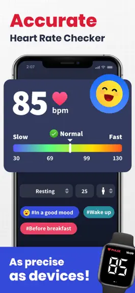 Game screenshot Heart Rate Monitor · Pulse App apk
