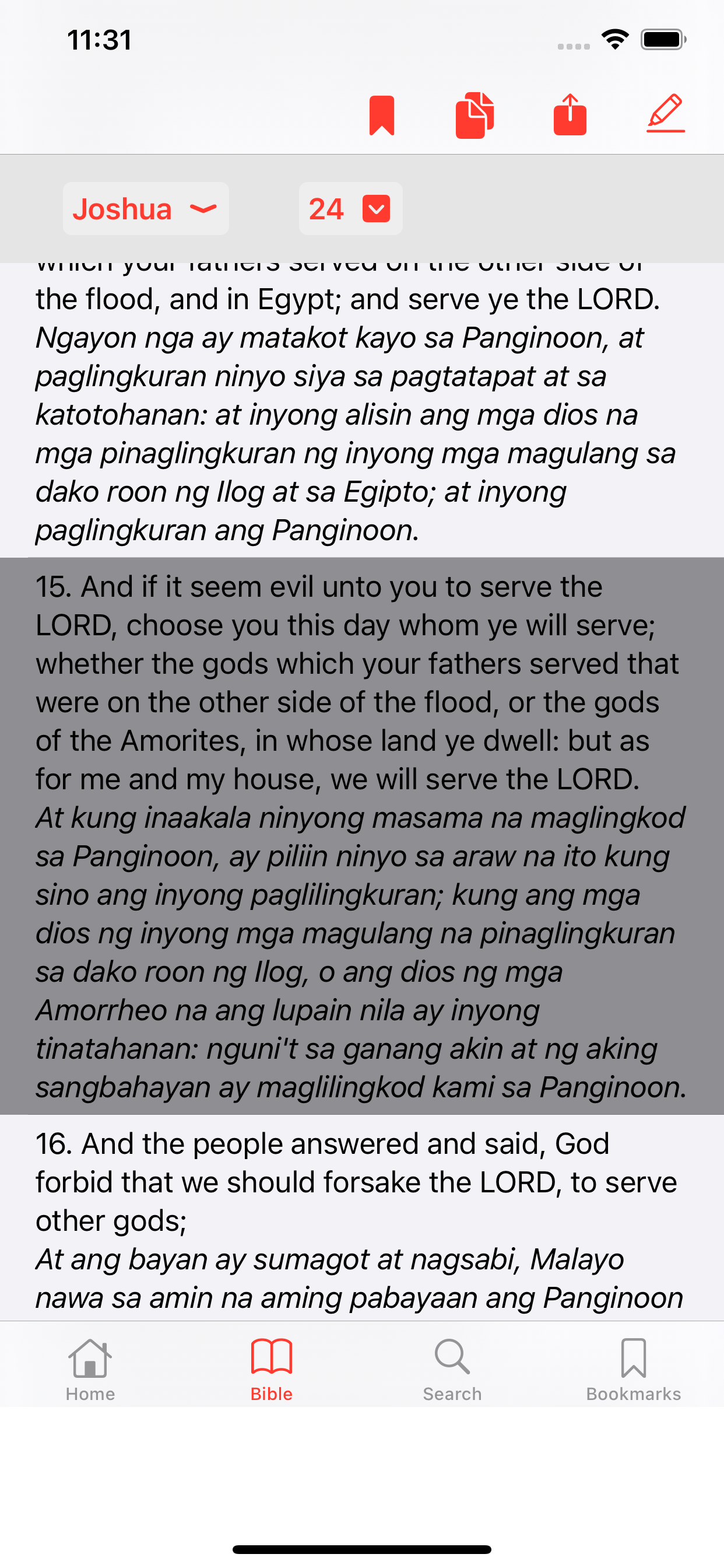 English - Tagalog Bible