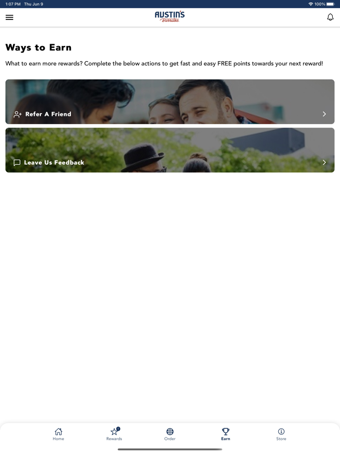 Austins Burritos Rewards