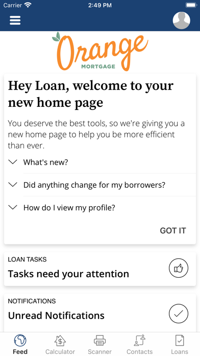 Orange Mortgage Screenshot