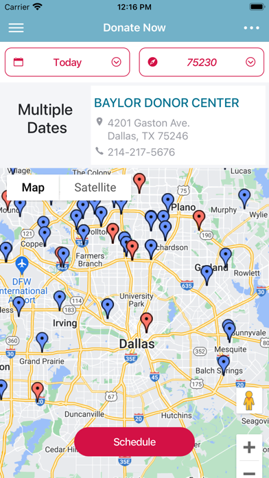 Carter BloodCare Donor App Screenshot