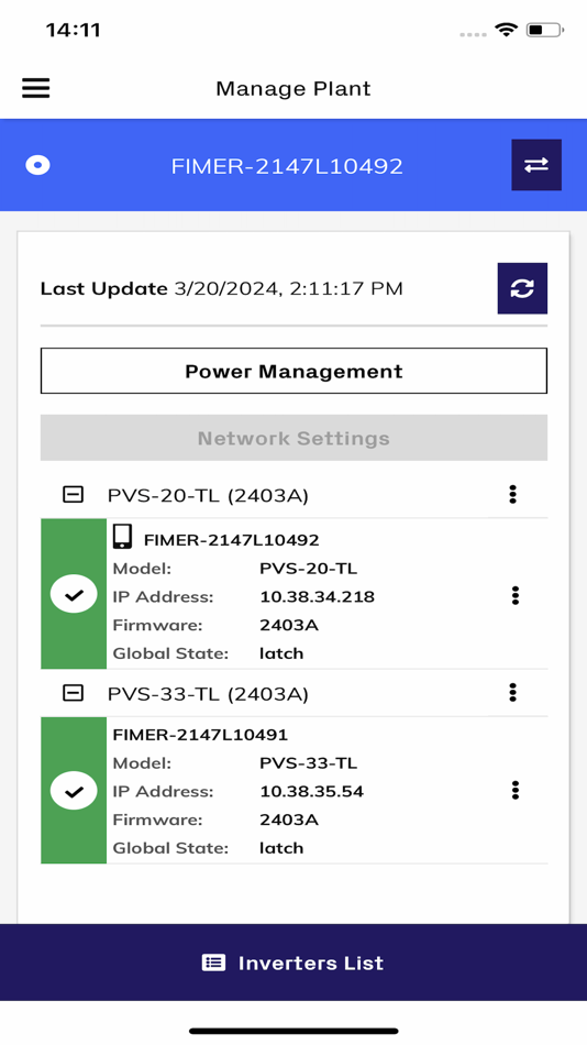 #1. Installer for Solar Inverters (iOS) Με: Fimer Spa