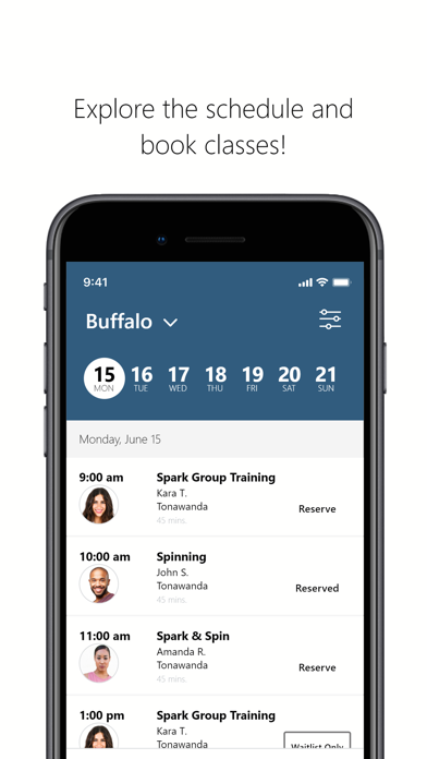 Spark Fitness Buffalo Screenshot
