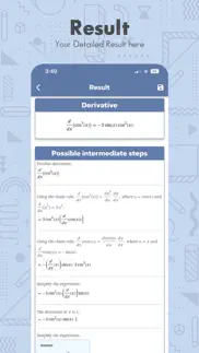 derivative calculator app iphone screenshot 3