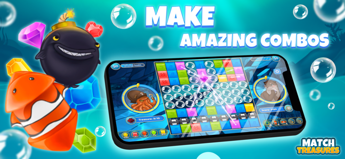Match Treasures Puzzle Games