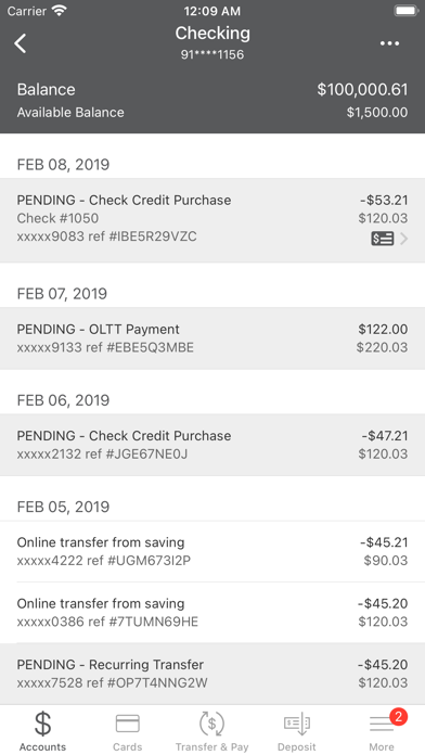 Homewood FSB Mobile Banking Screenshot