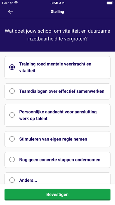 VO-raad poll Screenshot