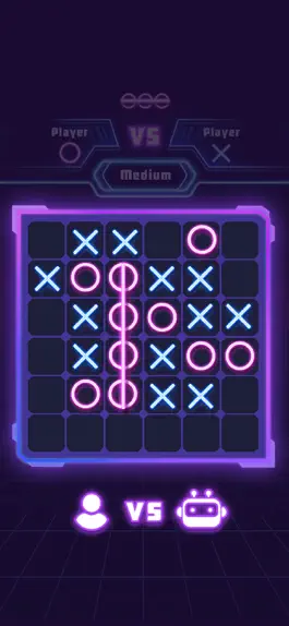 Game screenshot Tic Tac Toe 2 Player: XO Glow apk