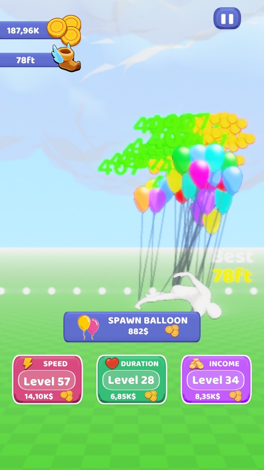 #4. Balloon Clicker (iOS) Podle: Dumbbell Games Yazilim Anonim Sirketi