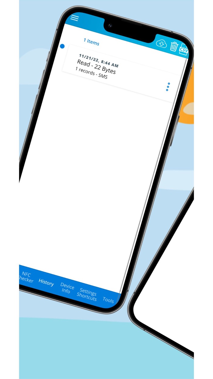 NFC write and read tags