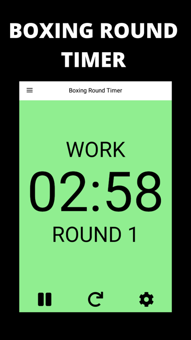 Boxing Round Timer App Screenshot