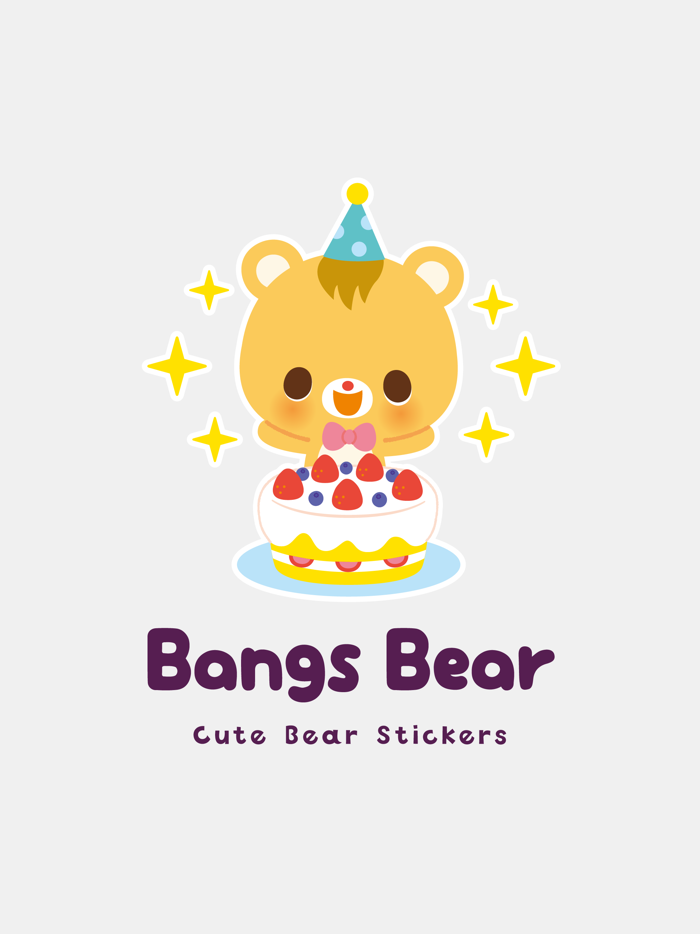 Bangs Bear Stickers