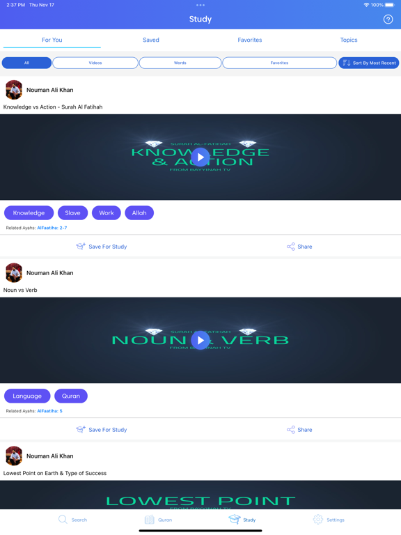 Quran Link - القرآن الكريم iPad screenshot 9 - Education app