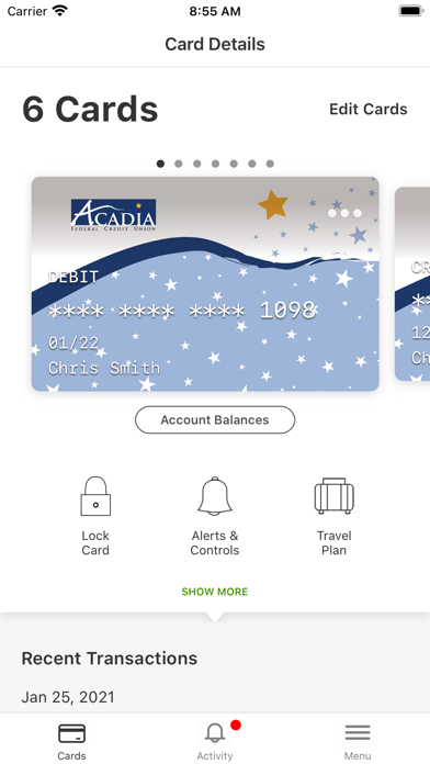 Acadia Smart Card Screenshot