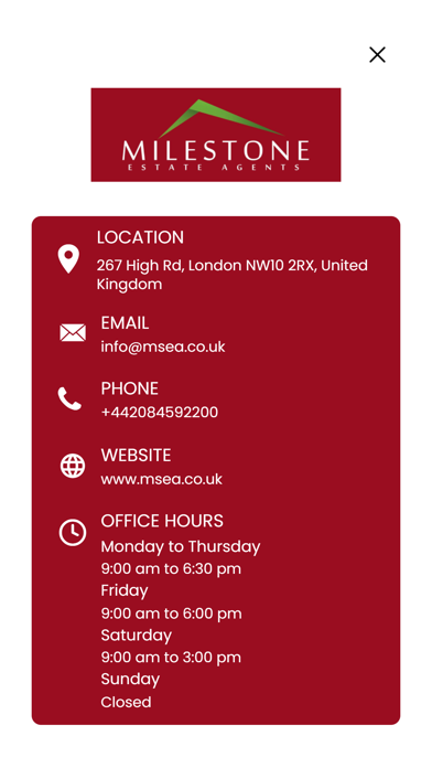 Milestone Estate Agents Screenshot