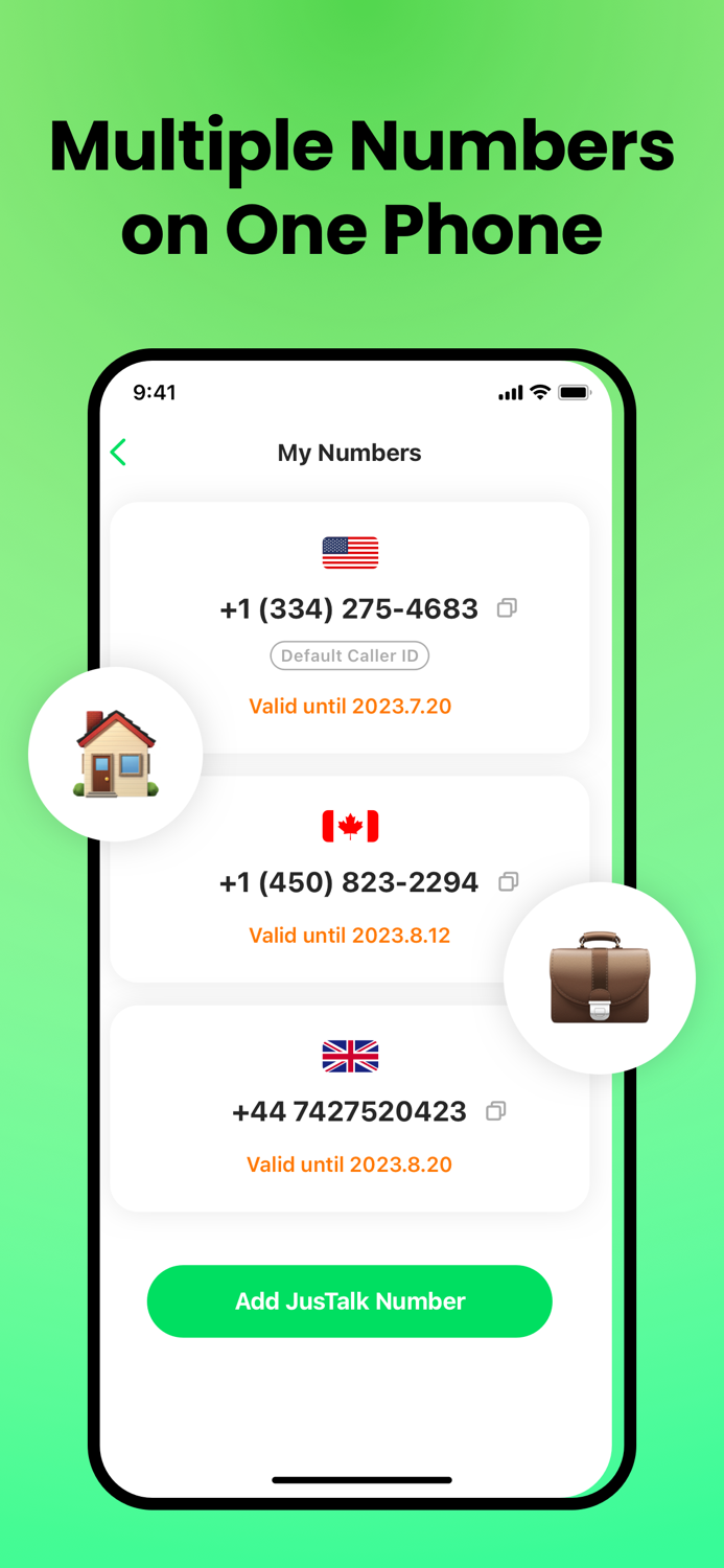 Second Phone Number - JusTalk