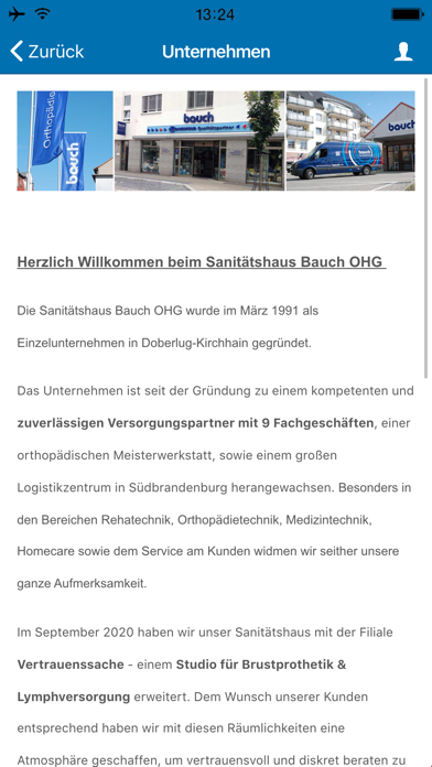 Sanitätshaus Bauch OHG Screenshot