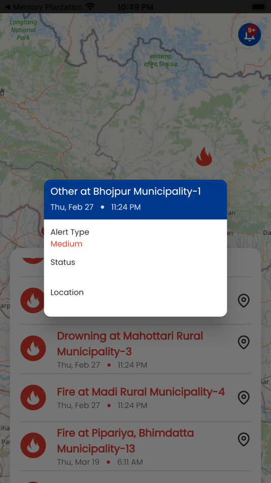 #2. MOITFE Fire Alert (iOS) 由: NITC, Government of Nepal