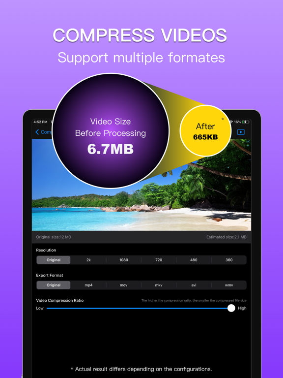 PhotoCompress - Resize Images iPad screenshot 2 - Productivity app