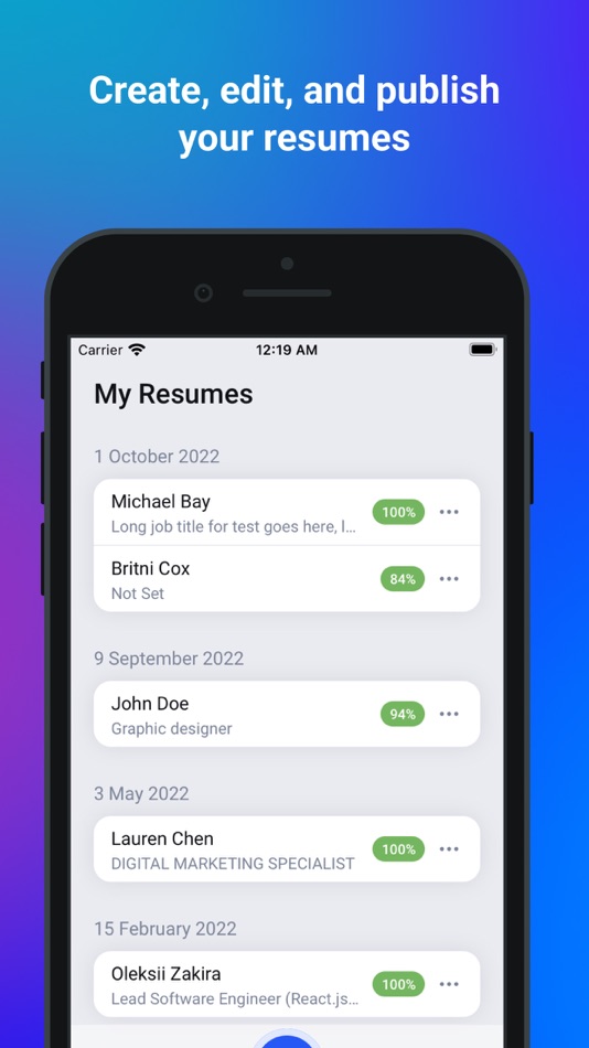 #3. cvDoc: AI resume maker (iOS) 由: Oleksii Zakira