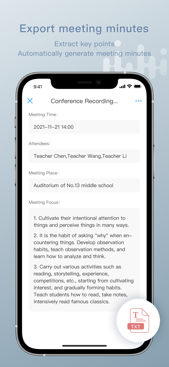 Rmeeting- Voice to text App