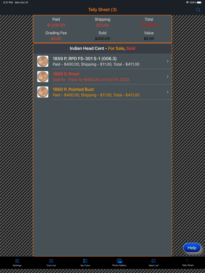 Indian Head Cent Collection