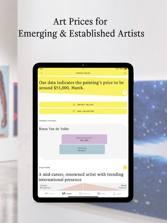 Limna: Art Gallery Prices iPad screenshot 5 - Education app