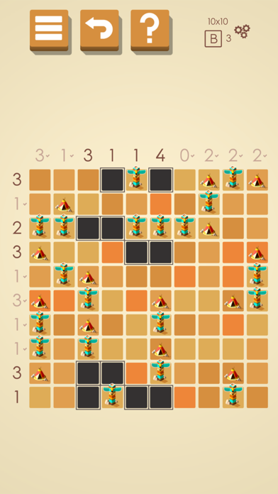 Zelte und Bäume Puzzles