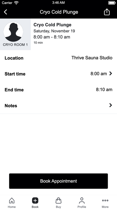 Thrive Sauna Studio Screenshot
