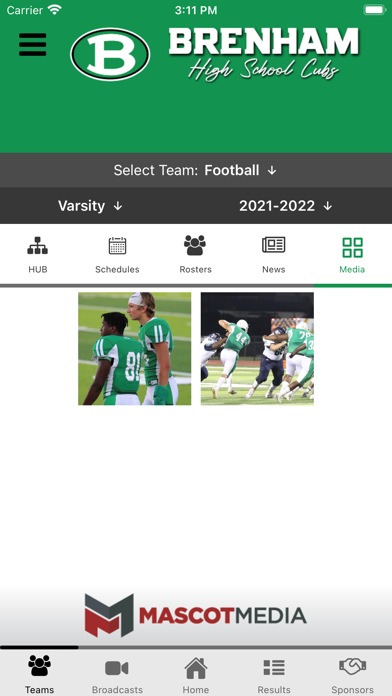 Brenham ISD Athletics Screenshot