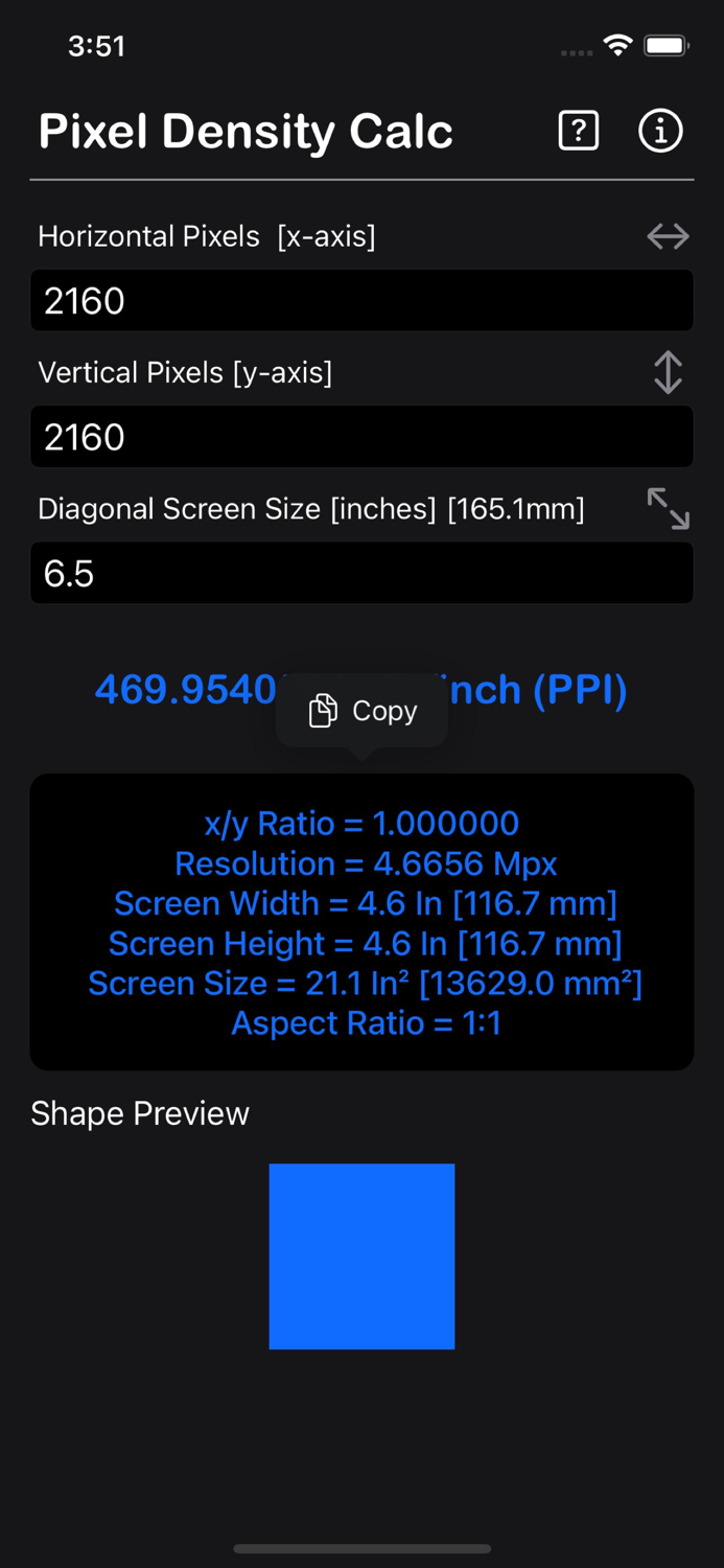 Pixel Density Calculator