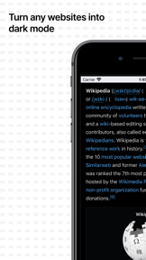 Blacked dark reader for safari screenshot
