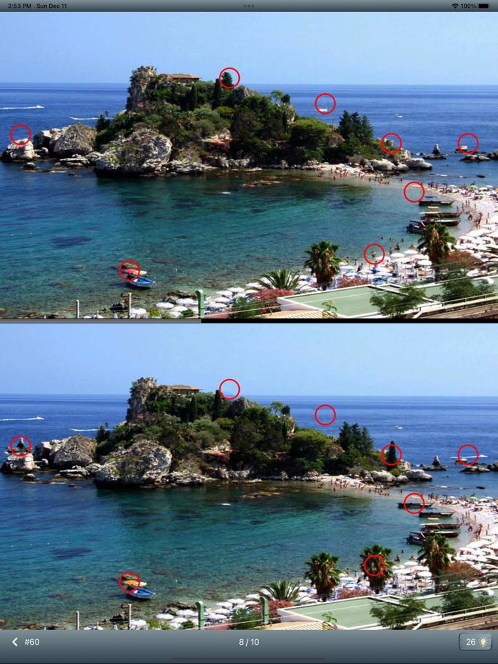 Find differences 7054 levels