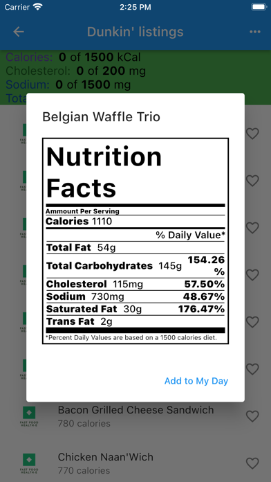 Fast Food Health-E Screenshot