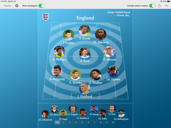 Lineup - Football Squad iPad app afbeelding 9