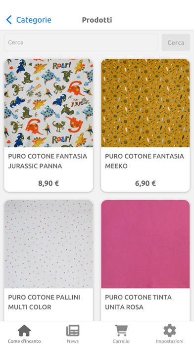Come d'Incanto Shop Screenshot