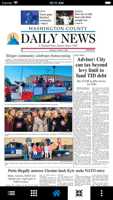 Washington County Daily News Screenshot