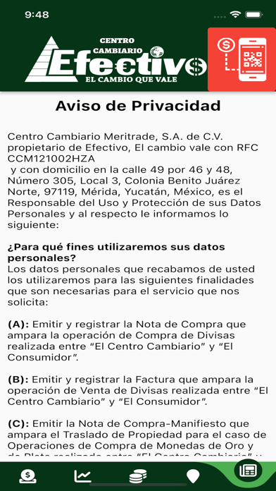 Centro Cambiario Meritrade Screenshot