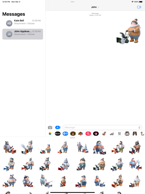 Screenshot #4 pour Snowblowing Stickers