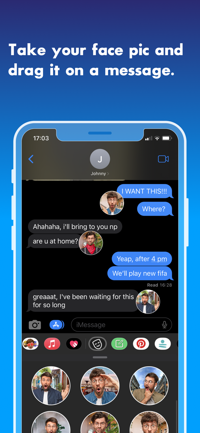 Reactions Send Face Emojis