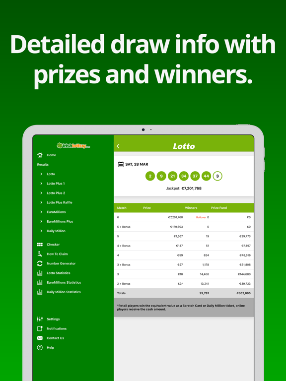 Screenshot #6 pour Irish Lottery - Results