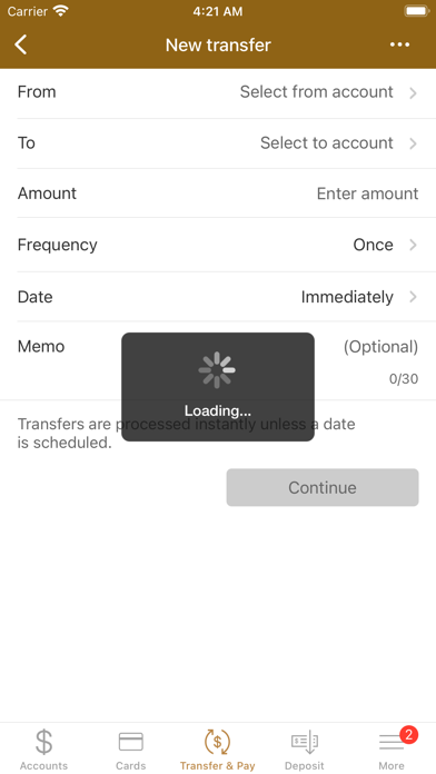 Oak Bank Mobile Banking Screenshot