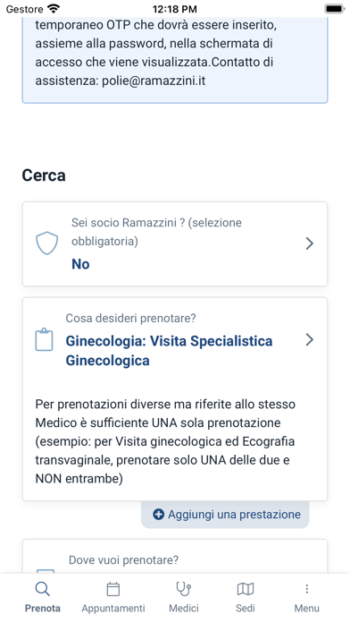 Ramazzini prenotazioni Screenshot