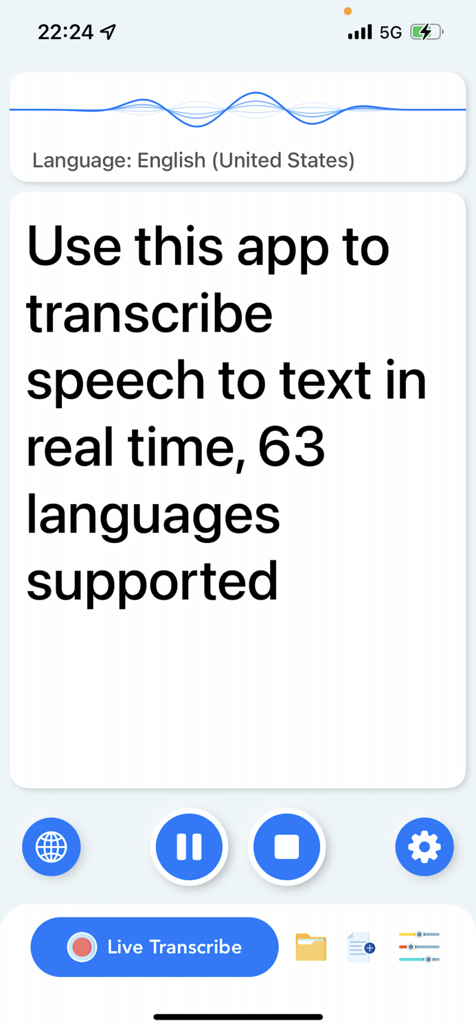Dictation to text - transcribe
