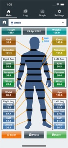 Body Measurements Diary screenshot #1 for iPhone