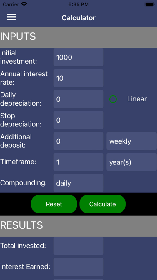 #1. Compound Interest Calc. (iOS) 来自: Victor Acosta